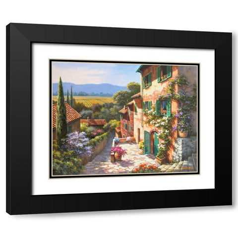 Spring in the Valley Black Modern Wood Framed Art Print with Double Matting by Kim, Sung