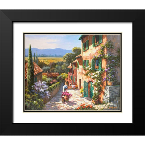 Spring in the Valley Black Modern Wood Framed Art Print with Double Matting by Kim, Sung