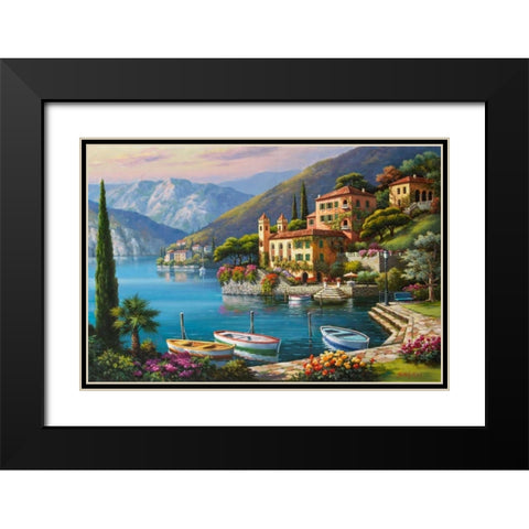 Villa Bella Vista Black Modern Wood Framed Art Print with Double Matting by Kim, Sung