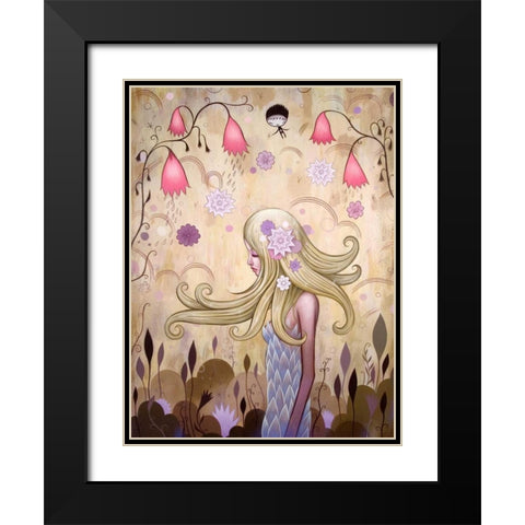 Garden of Sleeping Flowers II Black Modern Wood Framed Art Print with Double Matting by Ketner, Jeremiah