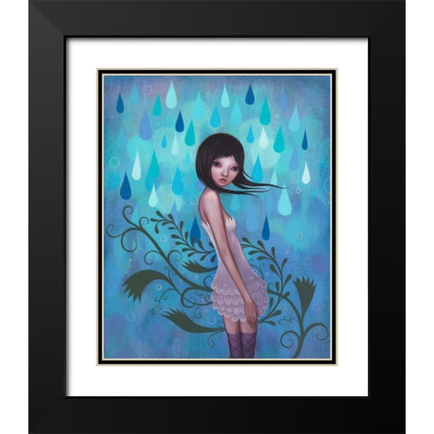Morning Showers Black Modern Wood Framed Art Print with Double Matting by Ketner, Jeremiah