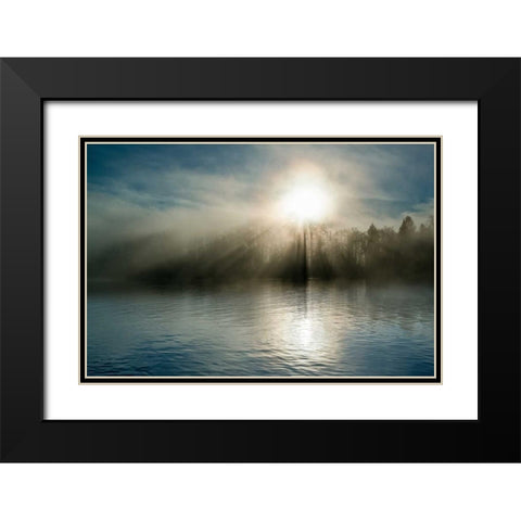 Rising above the Water Black Modern Wood Framed Art Print with Double Matting by Kostka, Vladimir