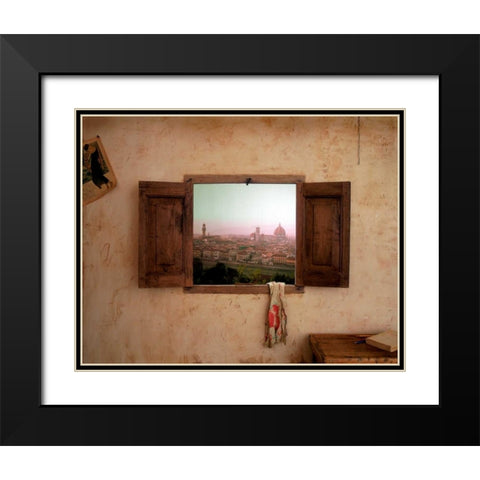 Florence Black Modern Wood Framed Art Print with Double Matting by Klug, Alan