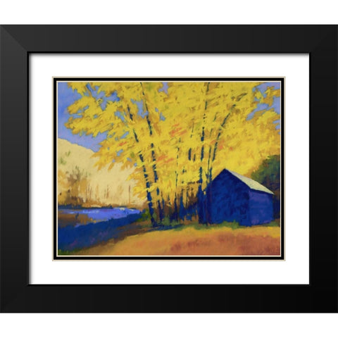 Hartmans Place Black Modern Wood Framed Art Print with Double Matting by Kelly, Mike