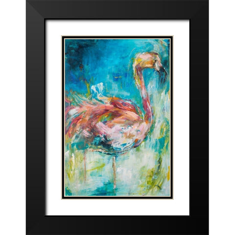 Pretty in Pink No. 1 Black Modern Wood Framed Art Print with Double Matting by Koelman, Hilma