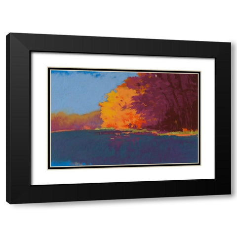 River Bank Black Modern Wood Framed Art Print with Double Matting by Kelly, Mike