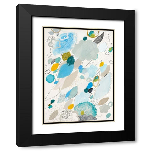 Blue Lightening Black Modern Wood Framed Art Print with Double Matting by Kleinpeter, Maggie