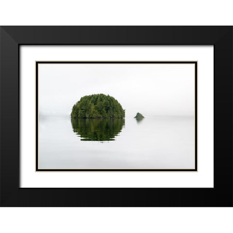 Islands Black Modern Wood Framed Art Print with Double Matting by Kostka, Vladimir