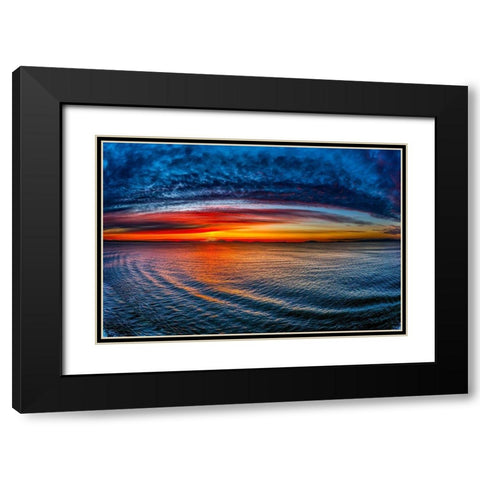 The Eye Black Modern Wood Framed Art Print with Double Matting by Kostka, Vladimir