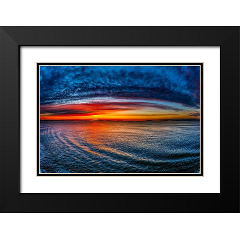 The Eye Black Modern Wood Framed Art Print with Double Matting by Kostka, Vladimir