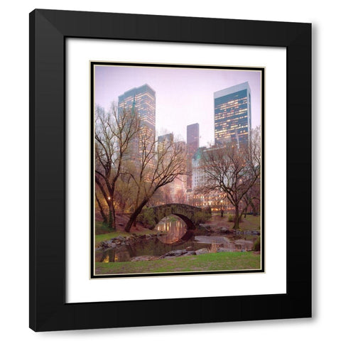 Central Park, NYC Black Modern Wood Framed Art Print with Double Matting by Klug, Alan