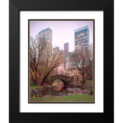 Central Park, NYC Black Modern Wood Framed Art Print with Double Matting by Klug, Alan