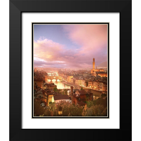 Florence Black Modern Wood Framed Art Print with Double Matting by Klug, Alan