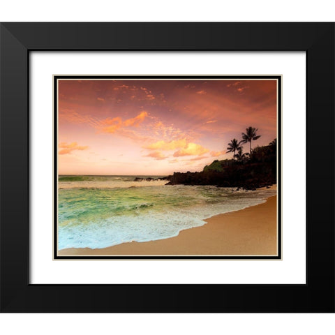 North Shore Dawn, Oahu Black Modern Wood Framed Art Print with Double Matting by Klug, Alan