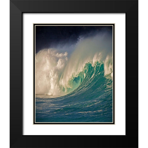 Waimea, Oahu Black Modern Wood Framed Art Print with Double Matting by Klug, Alan