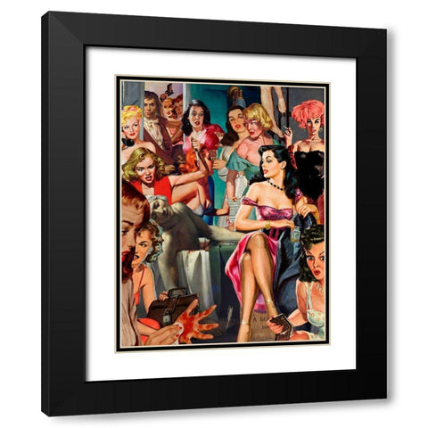 Artist in Hallway Black Modern Wood Framed Art Print with Double Matting by Kite, Barry