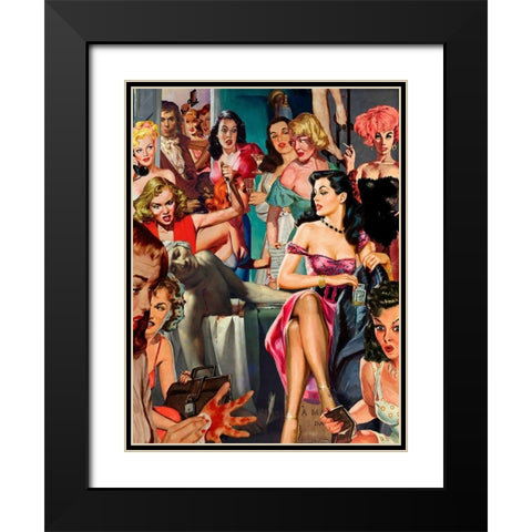 Artist in Hallway Black Modern Wood Framed Art Print with Double Matting by Kite, Barry