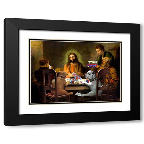 Dogs Going to Hell Black Modern Wood Framed Art Print with Double Matting by Kite, Barry