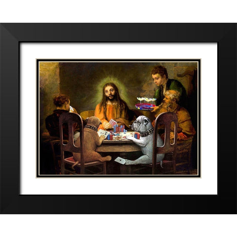 Dogs Going to Hell Black Modern Wood Framed Art Print with Double Matting by Kite, Barry