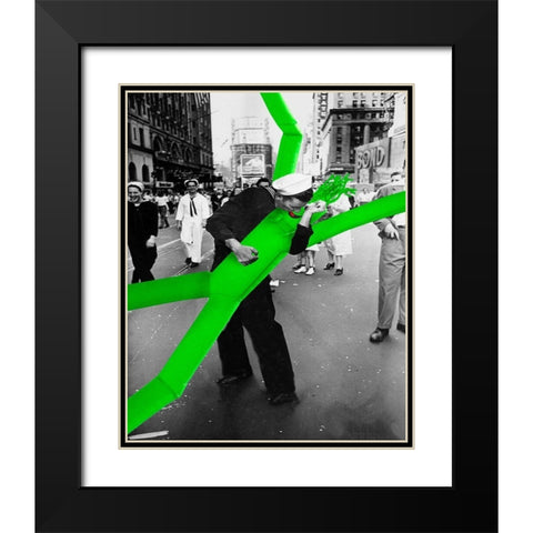 Inflatable Tube Man Black Modern Wood Framed Art Print with Double Matting by Kite, Barry