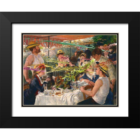 Luncheon of the Projectile Vomit Party Black Modern Wood Framed Art Print with Double Matting by Kite, Barry