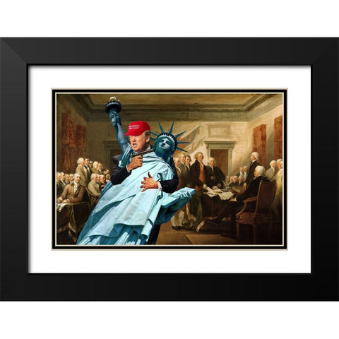 Nobody Move! Black Modern Wood Framed Art Print with Double Matting by Kite, Barry