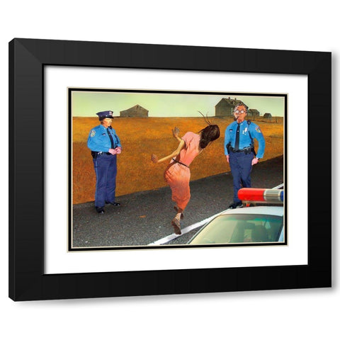 Random Testing Black Modern Wood Framed Art Print with Double Matting by Kite, Barry