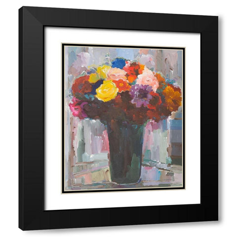 Abundant Bouquet Black Modern Wood Framed Art Print with Double Matting by Khorasani, Hooshang