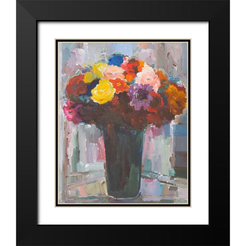Abundant Bouquet Black Modern Wood Framed Art Print with Double Matting by Khorasani, Hooshang