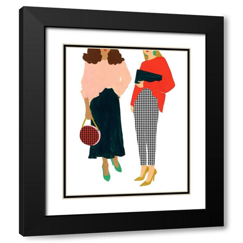 Fashion Friends Black Modern Wood Framed Art Print with Double Matting by Kopcik, Emily