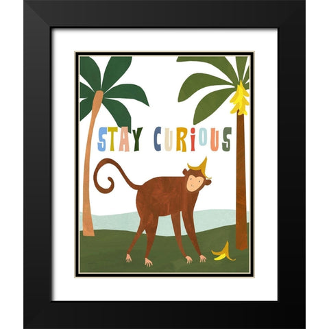 Stay Curious Black Modern Wood Framed Art Print with Double Matting by Kopcik, Emily