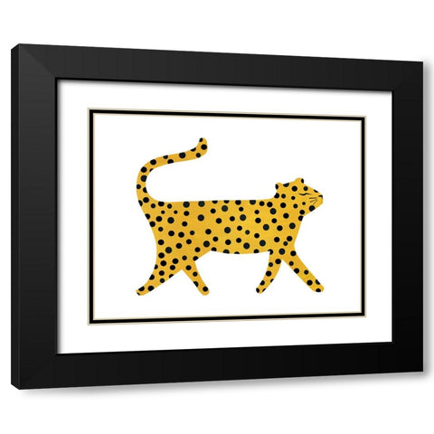 Cheetah Black Modern Wood Framed Art Print with Double Matting by Kopcik, Emily