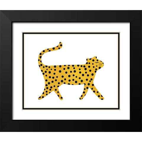 Cheetah Black Modern Wood Framed Art Print with Double Matting by Kopcik, Emily