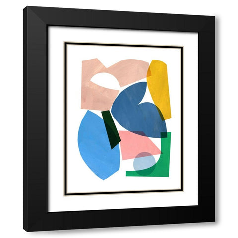 Collage of Color Black Modern Wood Framed Art Print with Double Matting by Kopcik, Emily
