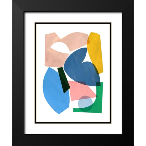 Collage of Color Black Modern Wood Framed Art Print with Double Matting by Kopcik, Emily