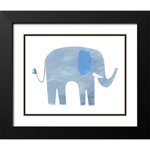 Elephant Black Modern Wood Framed Art Print with Double Matting by Kopcik, Emily