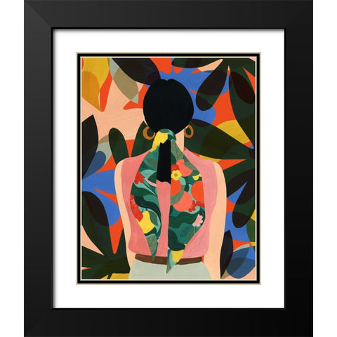Hair Scarf Black Modern Wood Framed Art Print with Double Matting by Kopcik, Emily