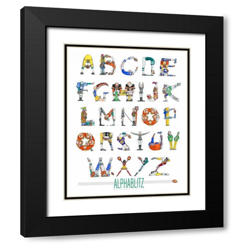 Alphablitz Black Modern Wood Framed Art Print with Double Matting by Keith, Doug