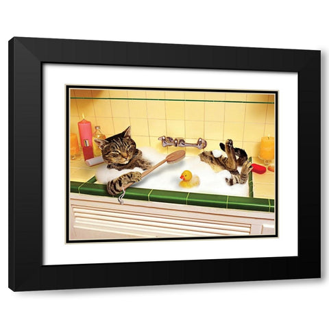 Kitchen Spa Black Modern Wood Framed Art Print with Double Matting by Lund Roeser