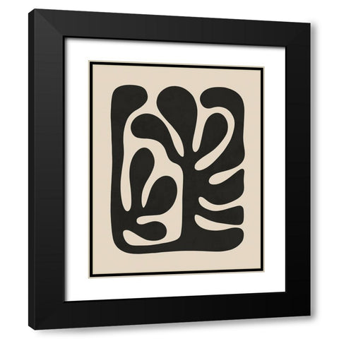 Abstractica Black Modern Wood Framed Art Print with Double Matting by LivinLi