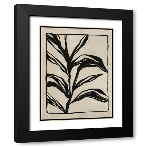 Garden 2 Black Modern Wood Framed Art Print with Double Matting by LivinLi