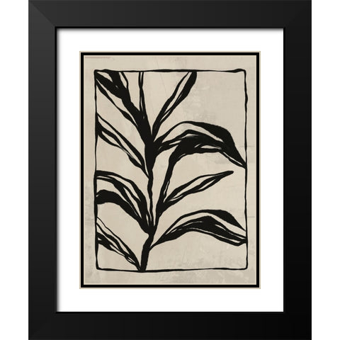 Garden 2 Black Modern Wood Framed Art Print with Double Matting by LivinLi