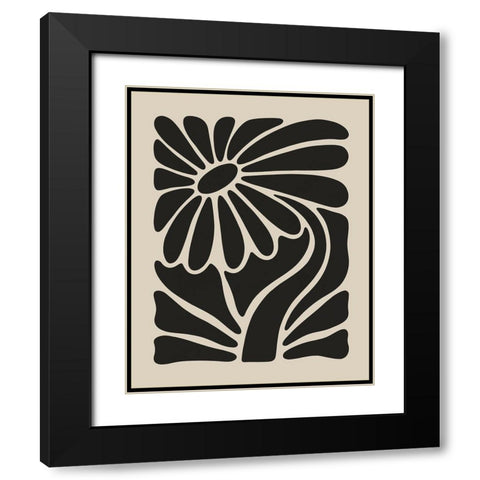 Spring Black Modern Wood Framed Art Print with Double Matting by LivinLi