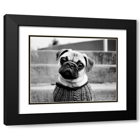 Cleo Black Modern Wood Framed Art Print with Double Matting by Levin, Kim