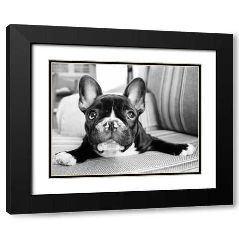 Hugo Black Modern Wood Framed Art Print with Double Matting by Levin, Kim