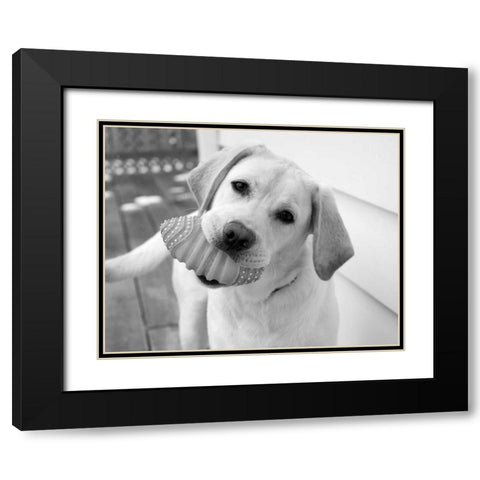 Blue Black Modern Wood Framed Art Print with Double Matting by Levin, Kim