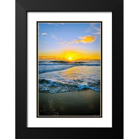 Twin Waters Down Black Modern Wood Framed Art Print with Double Matting by Louise, Tracie