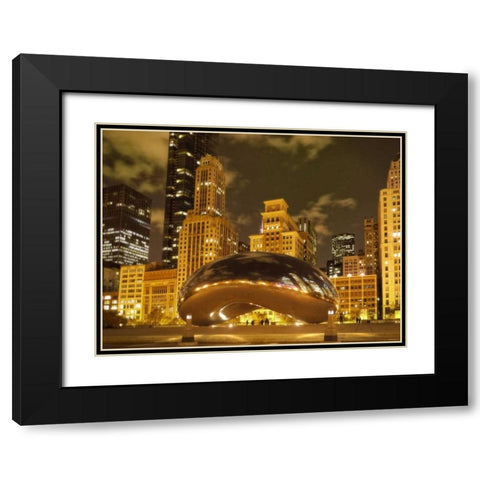 Bean at Night Black Modern Wood Framed Art Print with Double Matting by Levant, Jessica