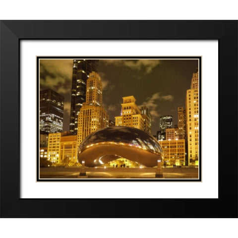 Bean at Night Black Modern Wood Framed Art Print with Double Matting by Levant, Jessica