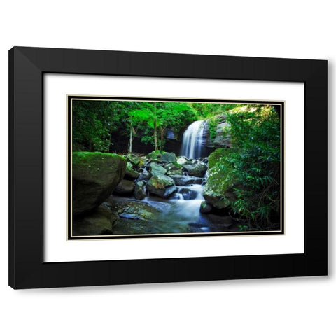 Hows The Serenity Black Modern Wood Framed Art Print with Double Matting by Louise, Tracie